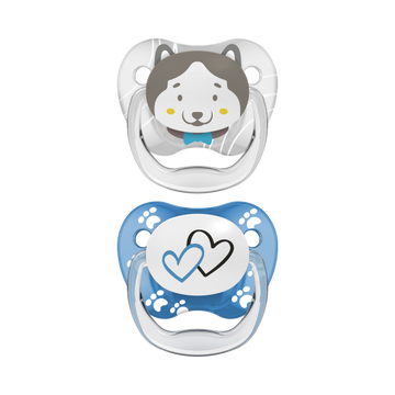 Dr Brown's Prevent Πιπίλα Σιλικόνης Αρκούδος- Καρδιές 6-18 μηνών 2τμχ